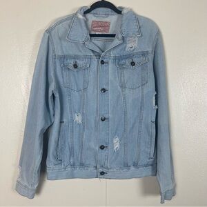 Brooklyn Cloth Light Wash Distressed Denim Jacket
